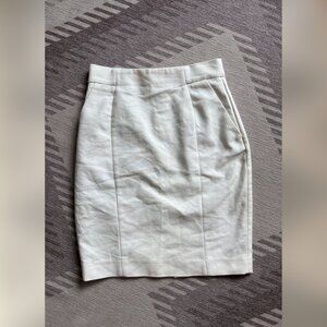 H&M white cream pencil skirt